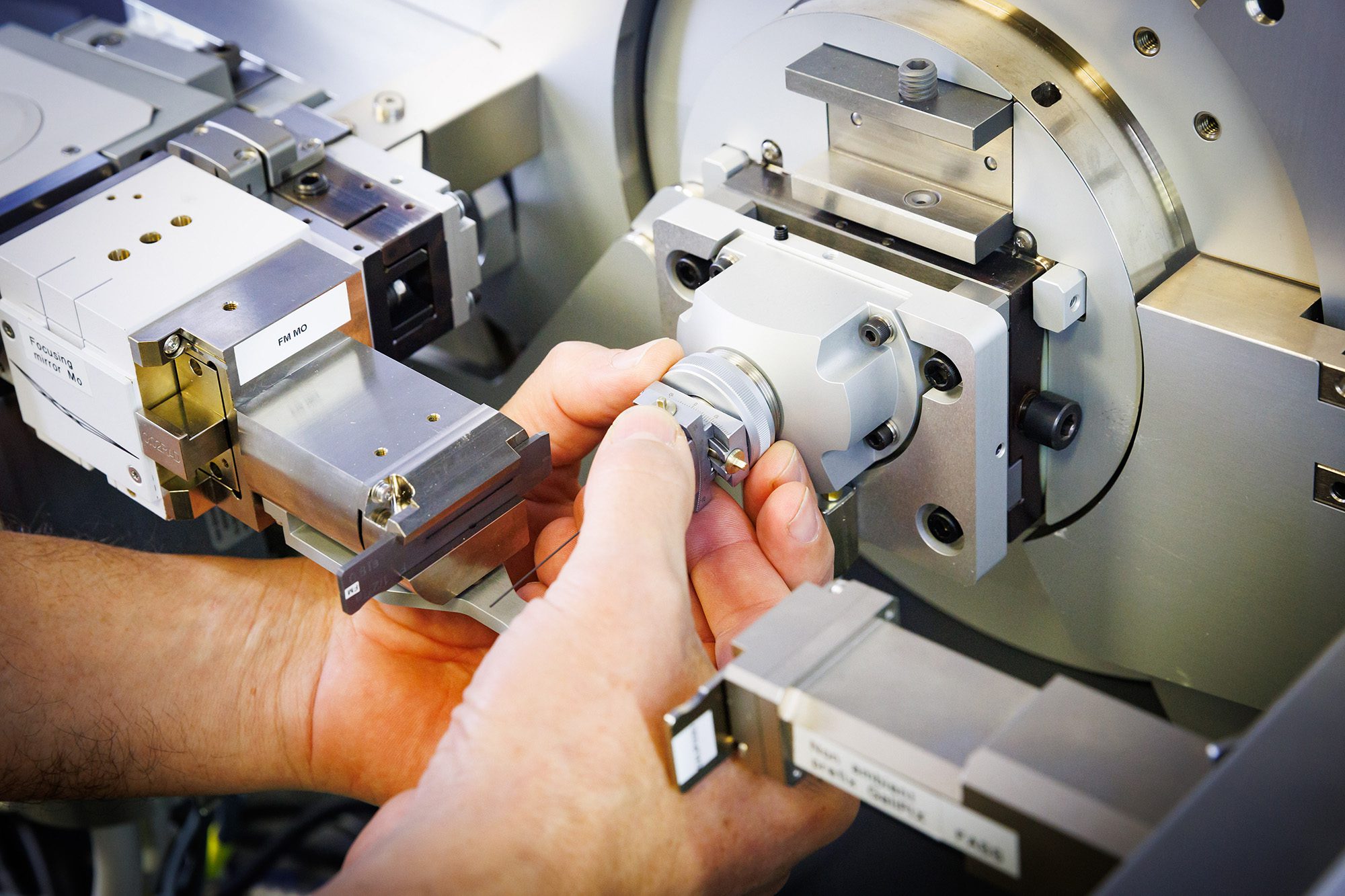 The NIC X-Ray Diffractometer, developed by the MUSPELL project, displayed in a laboratory setting.