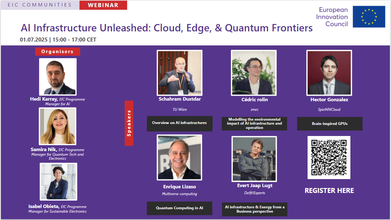 Event agenda with speakers' names