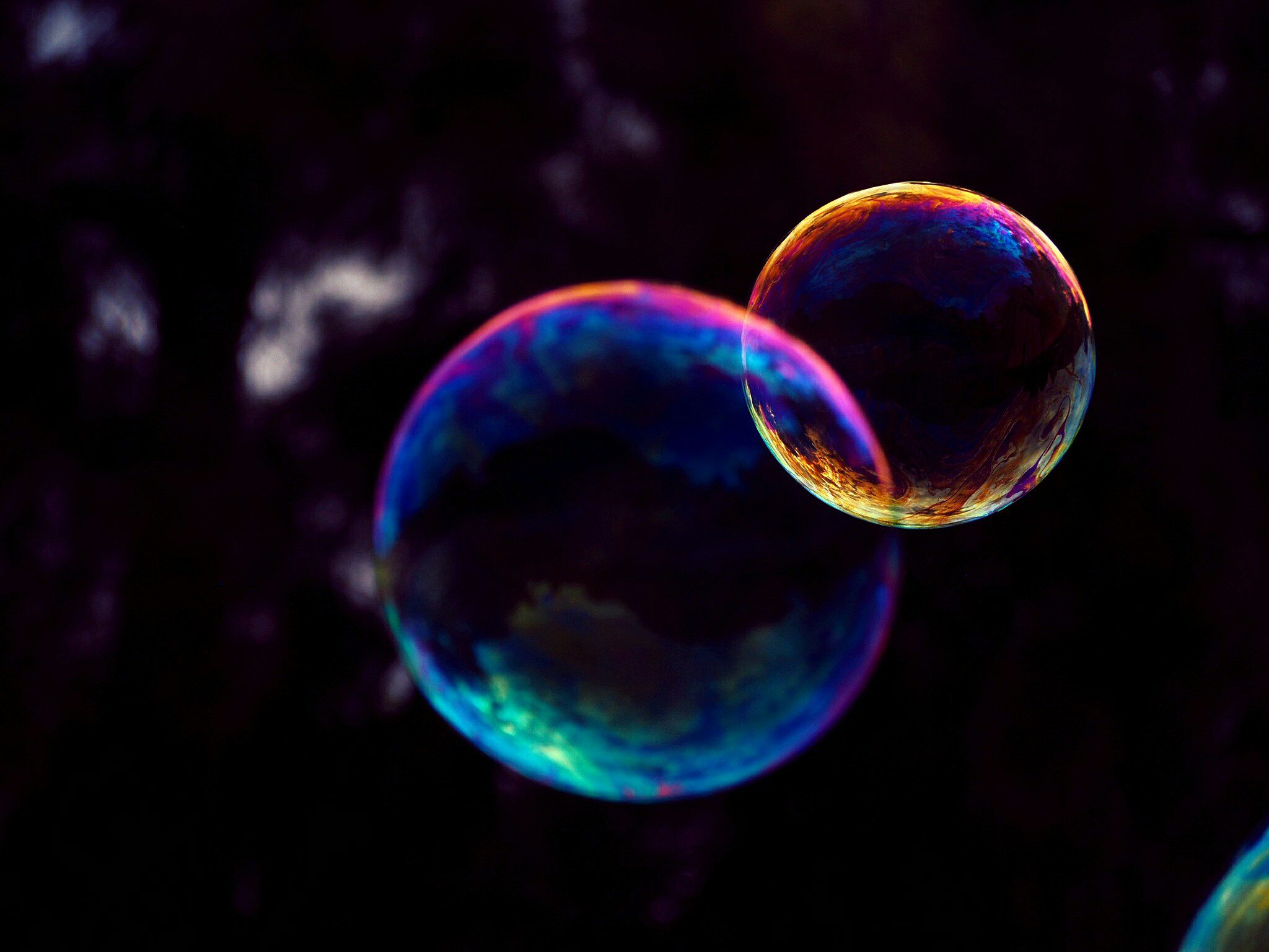 Image of two soap bubbles