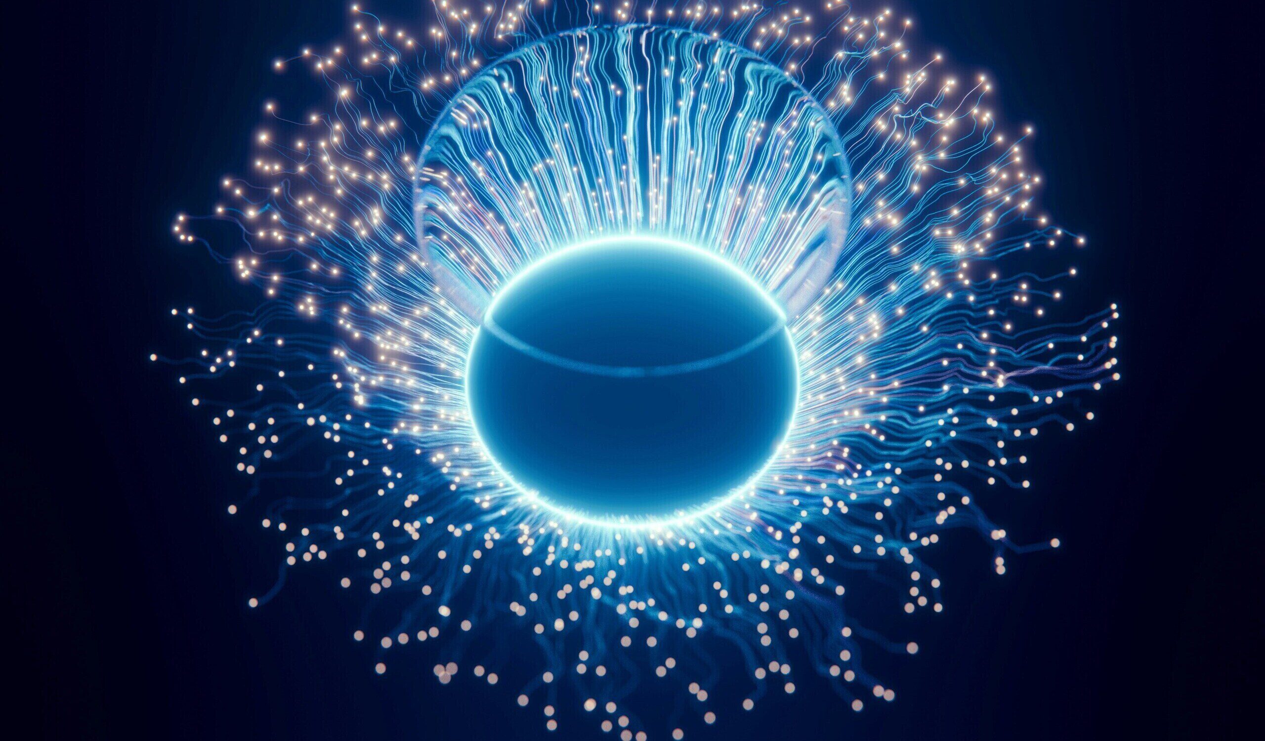 A computer genereted image of a circular hole representing an eye