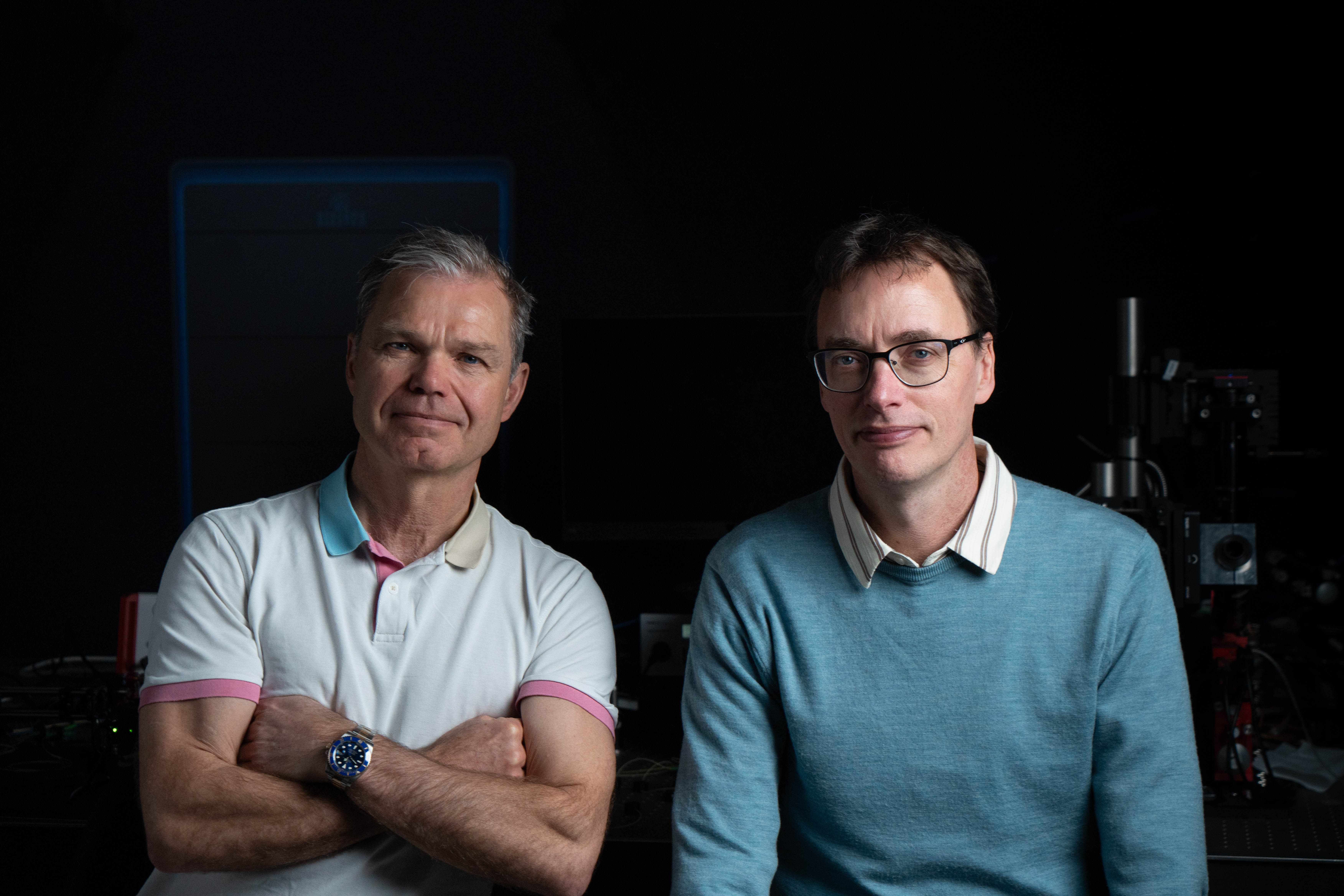 Kurt and Peter in lab