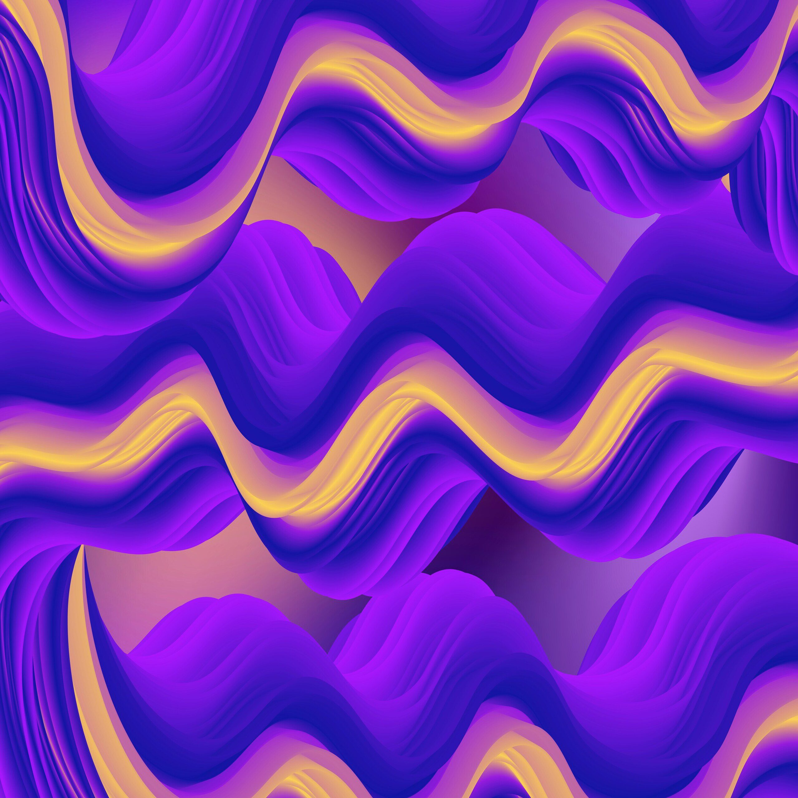 abstract yellow and purple lines representing waves