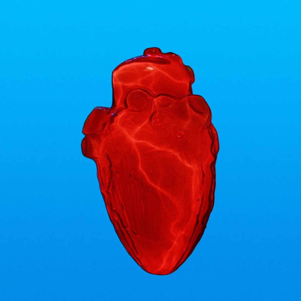 Artificial image of a red heart
