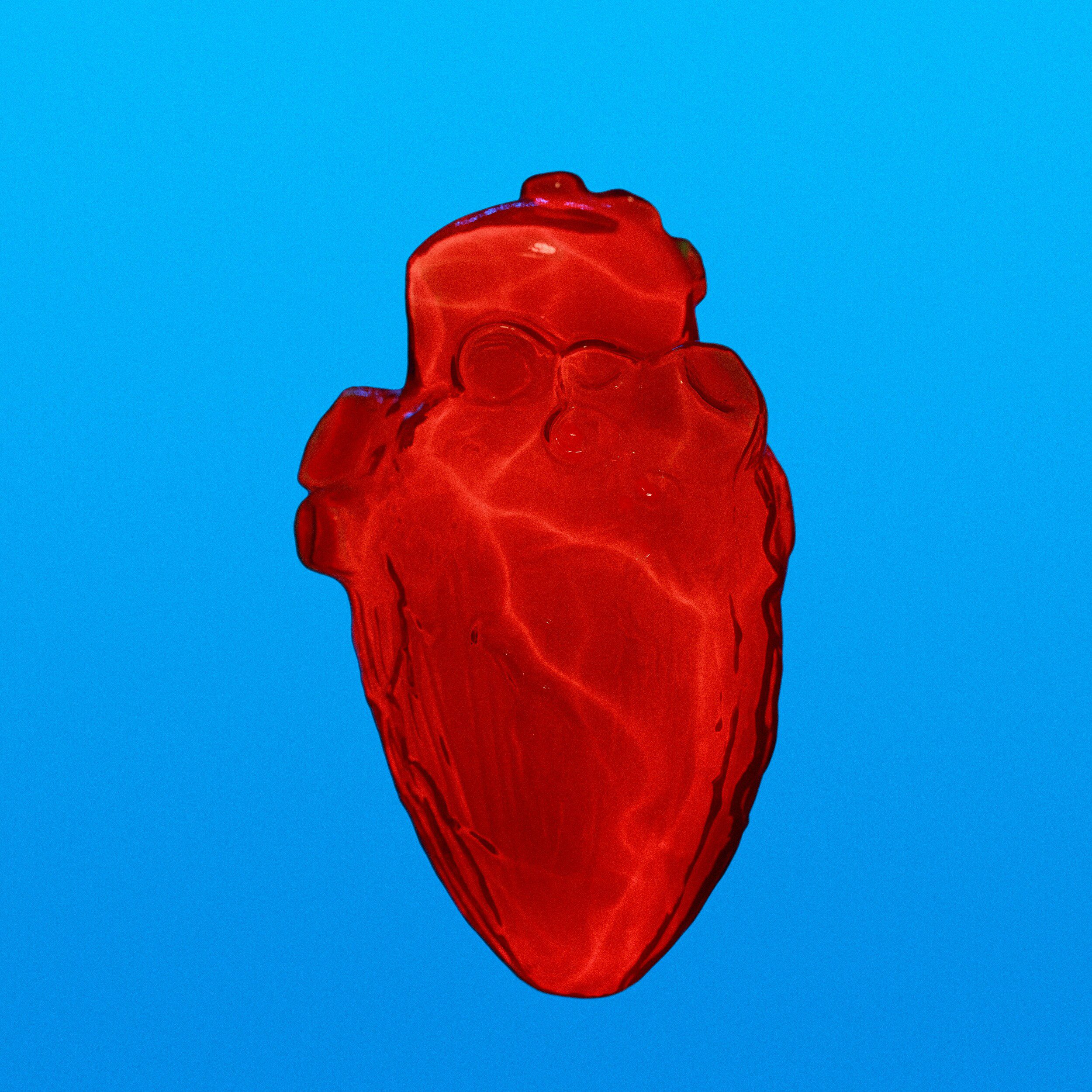 Artificial image of a red heart
