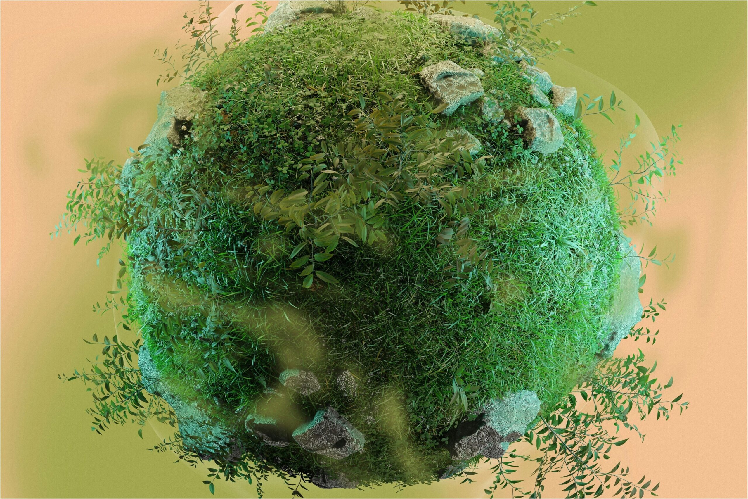 Picure of a green ball of glass